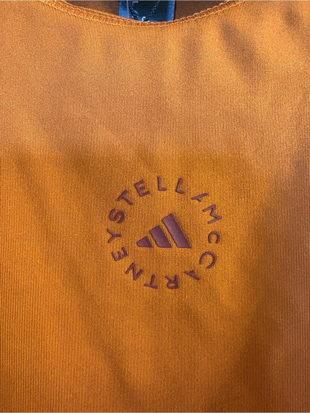 adidas Orange Ribbed Racerback Crop Top - Picture 5 of 9